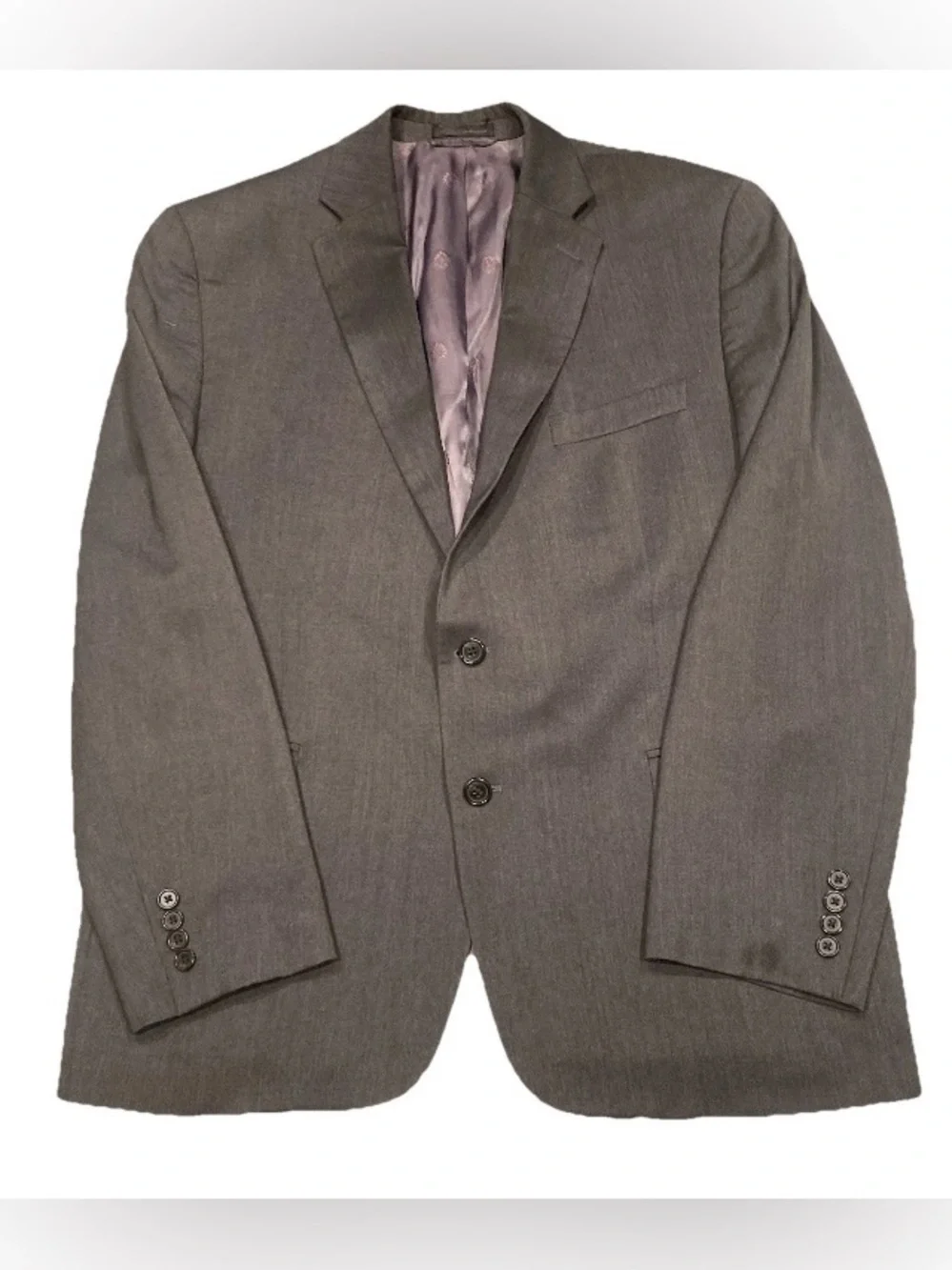 Vintage Lauren Ralph Lauren Men's 44R Gray Two-Button Wool Blazer
